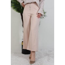 Giza Store Önden Fermuarlı Pantolon Bej