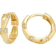 14 Ayar Altın Minimalist Huggie Küpe Zarif ve Modern Tasarım T144