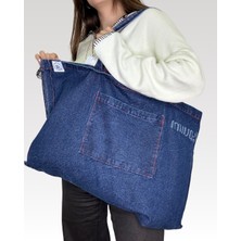 Denim Plaj Çantası