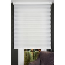 Beyaz DPZ5000 Serisi (Dpz 5010) Metal Kasa Geniş Pliseli Zebra Perde