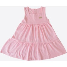 Organik Limo Çocuk Elbise Koyu Pembe