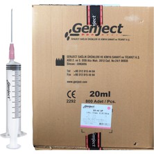 Genject - 20 ml 3parça Pembe Iğneli Enjektör Veteriner - 800 Adet