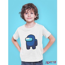 Bumeta Mini Imposter Mavi Mürettebat Among Us Çocuk Tişört T-Shirt