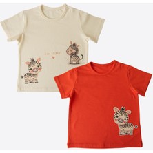 Organik Zebras 2'li T-Shirt Natural