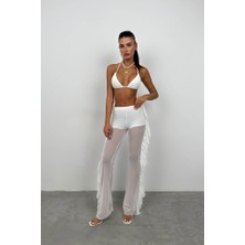 Trend Befaon Katlı Transparan Pantolon