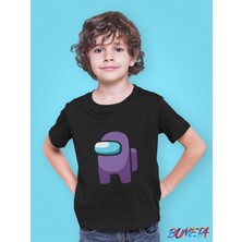 Bumeta Mini Imposter Mor Mürettebat Among Us Çocuk Tişört T-Shirt
