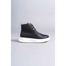 ET204 Franca Bağcıklı Cilt Erkek Spor Bot Bt - Siyah