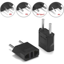 Derwell Amerikan Tipi Priz Dönüştürücü Fiş Çevirici Adaptörü Aparatı Ac 110V-250V 10 Amper Çevirici Aparat Siyah 1 Adet