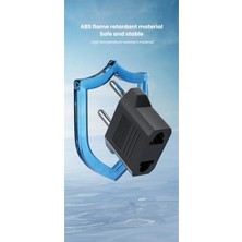 Derwell 2 Adet 2 Pin Ab 2 Yuvarlak Pin Priz Girişi Ab Tak Adaptörü Ac 110V-250V 10A Seyahat Fişi Dönüştürücü Güç Adaptörleri 220V Fiş Çevirici Siyah Priz