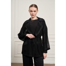 Garmi Kadın File Detay Takım Siyah