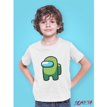 Bumeta Mini Imposter Yeşil Mürettebat Among Us Çocuk Tişört T-Shirt