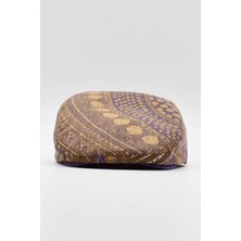 Erkek Desenli Yazlık Kasket Şapka-Kahve