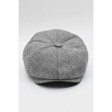 Erkek Newsboy Kep 100% Pamuk Gatsby Ivy Kasket Siyah