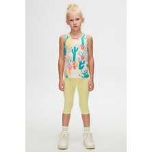 Spring Cactus Kız Çocuk Desenli Kolsuz Tişört