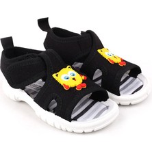 Pabuç Sepeti Gezer Kids 00231 Siyah Erkek Çocuk Sandalet Cırtlı Tekstil Malzeme ile Rahat Kullanım