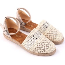 Papuç SEPETI1703 Kadın Hasır Örme Günlük Rahat Babet Ayakkabı