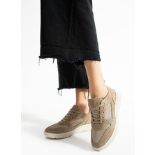 Thaes Kadın Hakiki Süet Deri Vizon Spor Ayakkabı