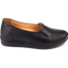 Papuç Sepeti 4566 Kadın Ortopedik Kauçuk Taban Deri Ayakkabı