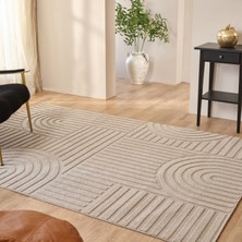 Kaşmir Halı Iskandinav Rune Beige 50X80 cm Salon Mutfak Halısı Yolluk