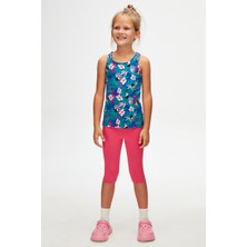 Tropical Parrot Kız Çocuk Desenli Kolsuz Tişört