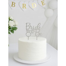 Parti Adresi Pleksi Pasta Süsü Yazı Bride To Be Gümüş