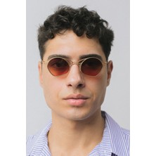 Fleur Gold Brown Orange Erkek Güneş Gözlüğü