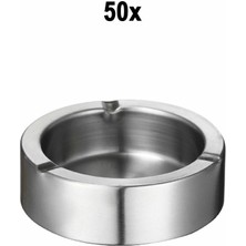 50 Adet Çelik 11 cm Kafe Restaurant Lokanta Yuvarlak Kül Tablası Küllük MT168-50