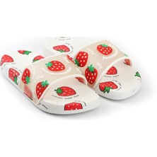 Gezer 13307 Yazlık Kız Çocuk Terlik Kırmızı Renkli Düz Tabanlı Konforlu Tasarım