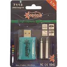 Captain 7113 Fosfor ve Şamandra Pili Için Pil Şarj Kiti USB Li