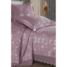 Birhome Nicole Dantelli Çift Kişilik Yatak Örtüsü Takımı 240X260CM(PUDRA)