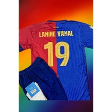 'barcelona'  2024/25 Yeni Sezonlamine Yamal 19 Iç Saha Parçalı Çocuk 3 Lü Set Futbol Forması