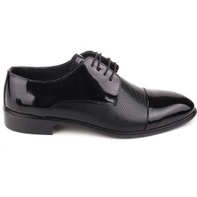 Papuç Sepeti 4563 Erkek Bağcıklı Klasik Rugan Ayakkabı