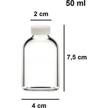 Ziylan 50 ml Şeffaf Cam Mini Ginger Shot Şişesi, 12 Adet, Detox Şişesi, Sızdırmaz Kapaklı Şişe, Süs Şişesi, Kolonya Şişesi, Koku Şişesi