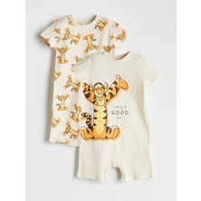 Lcw Baby Bej Winnie The Pooh Baskılı Erkek Bebek Tulum 2 Li