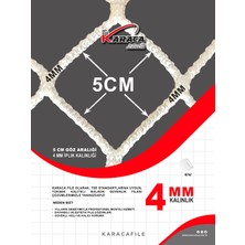 Çocuk Güvenlik Filesi – 2.5m Yükseklik | Balkon Filesi | 4mm Ip, 5x5 cm Göz Aralığı + Montaj Seti (Beyaz)