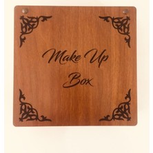 Teknotrust Şık Ceviz Ahşap Makyaj Kutusu, Zarif ve Fonksiyonel Tasarım