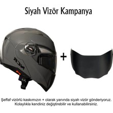 NCR Çene Açılır Kask Ekstra Yedek Siyah Cam