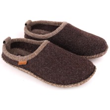 Gezer 14771 Sessiz Kaydırmaz Taban Keçe Unisex Ev ve Misafir Terliği