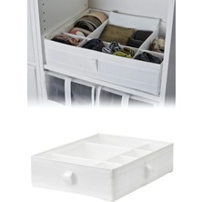 7 Gözlü Dolap Organizer Kutu, Beyaz, 44X34X11CM, Düzenleme Için Mükemmel