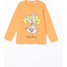 Lcw Kids Turuncu Bugs Bunny Baskılı Erkek Çocuk Pijama Takım