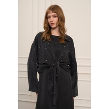 Garmi Kadın Cupra Taşlı Takım Siyah