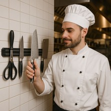 Renkli Mıknatıslı Bıçak Askısı, 55 Cm, Dayanıklı ve Pratik Tutucu