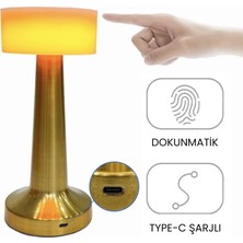 Upway Ayarlanabilir LED Işıklı Dokunmatik Şarjlı Dekoratif Modern Masa Lambası