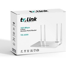 Tr-Lınk TR-4000 300 Mbps 4 Port 4 Antenli Access Poınt Router (4767) - MDE4103-7035