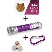 Renkli Lazer Kedi Oyuncağı, Ekstra Pil Hediyeli, Eğlenceli ve Hareketli Tasarım