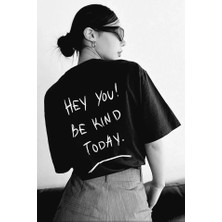 Tex Nova Unisex Baskılı Oversize T-Shirt - Siyah