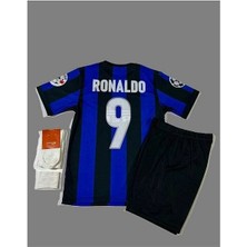 Inter Ronaldo Nazario 98 Sezonu Nostalji Çocuk Forması 4'lü Set