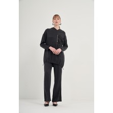 Garmi Kadın Cupra Pantolonlu Takım Siyah