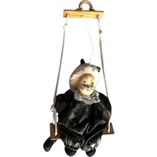 El Boyama Kumaş Kostümlü Porselen Yüzlü Palyaço Kukla