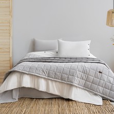 Schafer Home Soft Yatak Örtüsü Nevresim Seti 5 Parça-Gri